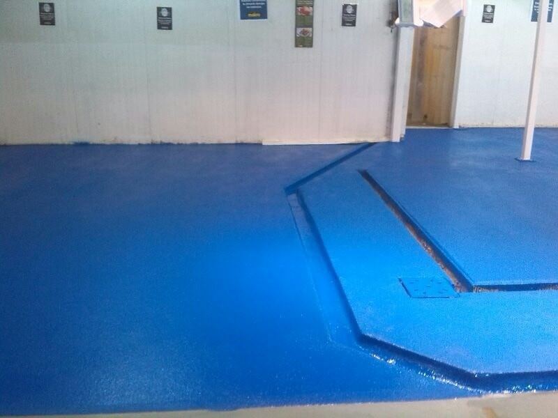 Resina azul antideslizante